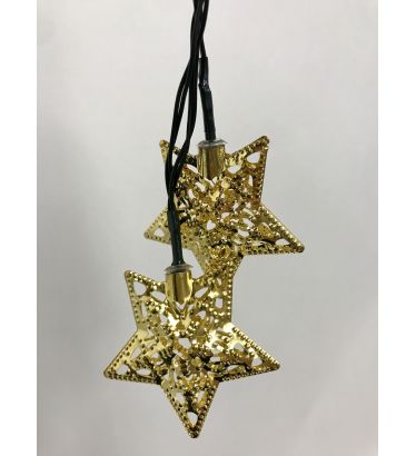 Golden Star Solar String Lights